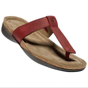 NEW Keen Anna Cortez flip flops Red Suede size 7